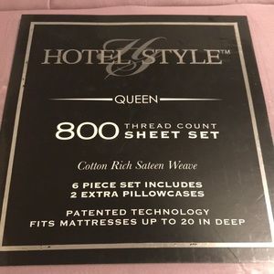 Hotel style 800 thread count sheet set